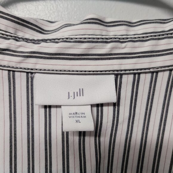 J Jill Striped Button Down Shirt Womens XL Professional Business Collared Top - Picture 4 of 8